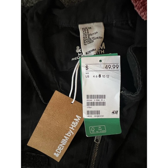 NWT H&M Denim Zip Jumpsuit size 8 - Picture 11 of 12